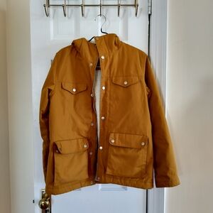 Fjallraven Greenland Waxed Winter Coat. Mustard Size Medium.